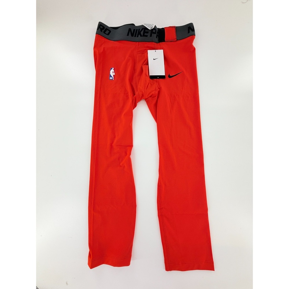 Nike Pro NBA Player Issued 3/4 Compression Tights Orange Mens Large T DN1547-891